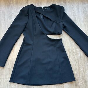 Elegant Black Cut-Out Dress